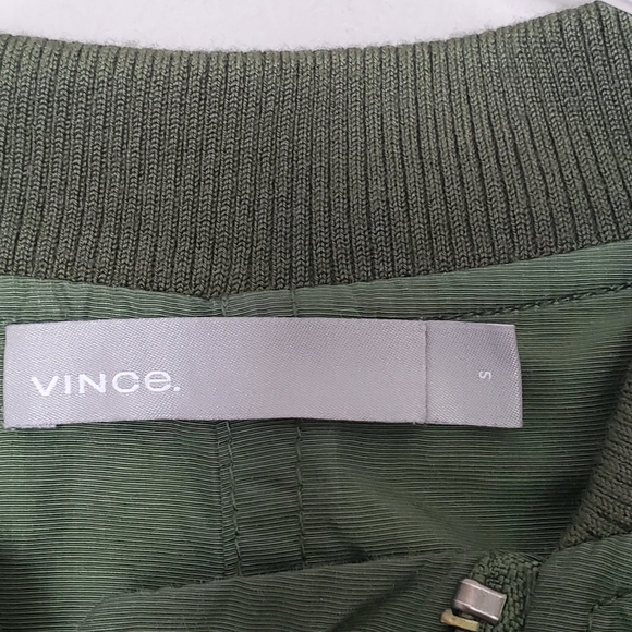 Vince Army Green Oversized Parka Utility Bomber Jacket Women's Size S - Picture 7 of 14